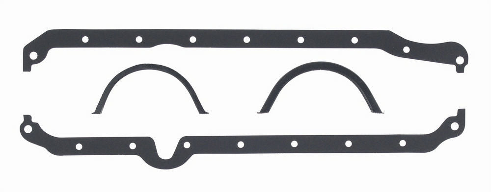 MR. GASKET MR. GASK5885 Ultra-Seal Oil Pan Gasket Kit for Small Block Chevy with Multi-Piece Rubber Coated Fiber Design