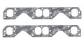 MR. GASKET 5908 Exhaust Header and Manifold Gasket for Small Block Chevrolet, 1.610 x 1.850 Inch Oval Ports, Steel Core Laminate Pair