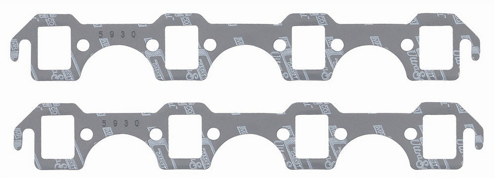 MR. GASKET 5930 Exhaust Header Gasket for Small Block Ford, 1.120 x 1.480 Inch Rectangle Port, Steel Core Laminate Pair