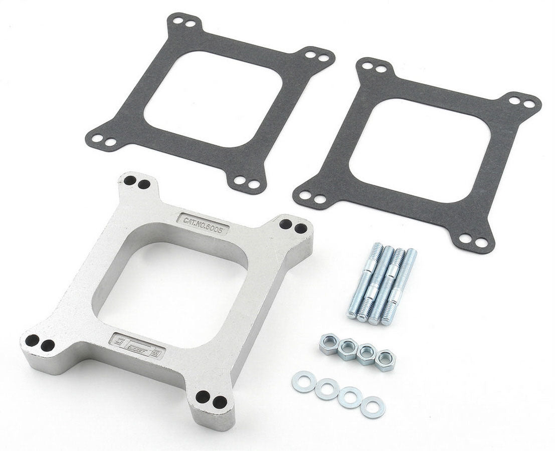 MR. GASKET 6005 1 Inch Open Center Carburetor Spacer Aluminum with Gaskets and Hardware