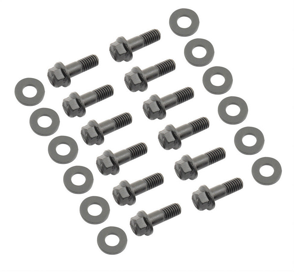 MR. GASKET MRG6080 Intake Manifold Bolt Kit for Small Block Chevy and Mopar B/RB Engines, Hex Head, Steel, Black Oxide Finish