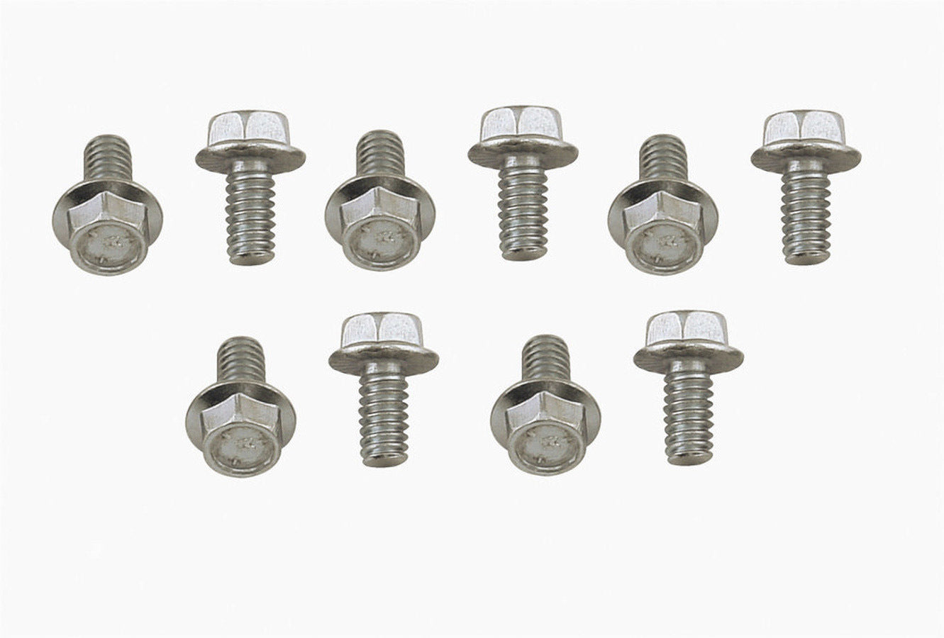 MR. GASKET 6090MRG Timing Cover Bolt Kit for Chevy V8 Engines, Zinc Oxide Steel Hex Head, Set of 10