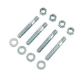 MR. GASKET Carburetor Studs 61, 5/16-18 and 5/16-24 Thread, 2 Inch Length, Zinc Oxide Finish, Steel, Set of 4