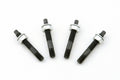 MR. GASKET 6346G Bullet Nose Carburetor Stud Kit, 2 Inch Length, Steel with Black Oxide Finish