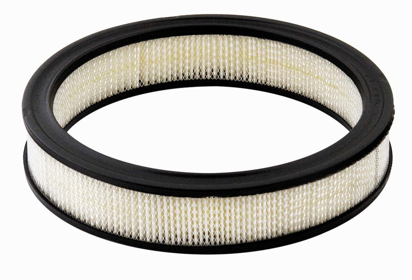 MR. GASKET 6479 Air Cleaner Element, 10-Inch Diameter, 2-Inch Tall, Round Wire Mesh and Paper Filter, White