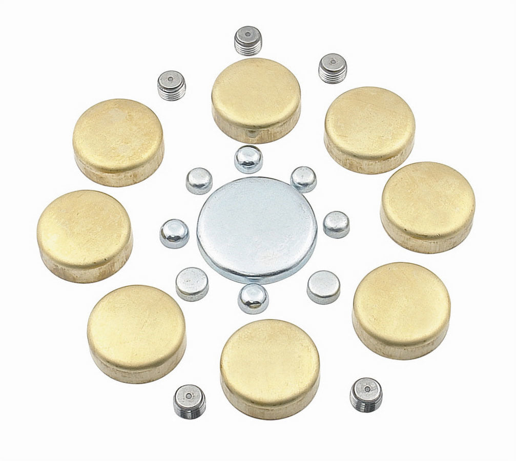 MR. GASKET SB Chvy Brass Freeze Plug Kit for Small Block Chevy Engines