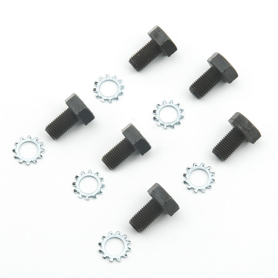 MR. GASKET 6711MRG Flexplate Bolt Kit for Ford Vehicles, 7/16-20 Thread, Steel, Black Oxide Finish, Set of 6