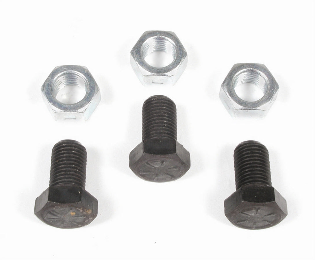 MR. GASKET MRG6716 Torque Converter Bolt Kit for GM Flex Plate, 3/8-24 Thread, 0.625 Inch Length, Steel with Black Oxide Finish, Set of 3