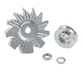 MR. GASKET 6808 Chrome Alternator Pulley and Fan Kit for V-Belt, 2.625 Inch Diameter, 5/8 Inch Shaft, Steel with Chrome Finish