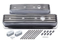MR. GASKET SBC Cast Aluminum Valve Cover Set Finned Style Polished for Small Block Chevy