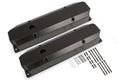 MR. GASKET 6865BG Aluminum Tall Valve Cover Set for Mopar B / RB-Series Engines, Black Powder Coat, Baffled with Breather Hole