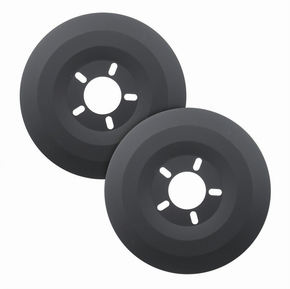 MR. GASKET 6905 15 Inch Wheel Dust Shields for 5 Lug Aluminum Wheels, Black Primer Finish