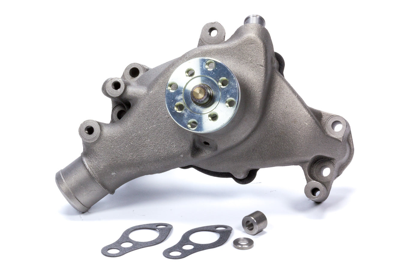 MR. GASKET MRG7012NG SBC Long Water Pump with Natural Iron Finish, High Volume, 5/8 inch Pilot, Mechanical Design