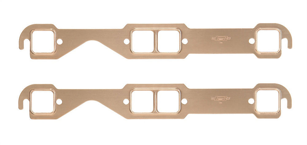 MR. GASKET 7151MRG Copper Exhaust Header Gasket for Small Block Chevy, Rectangle Port, 1.45 x 1.48 Inches Pair