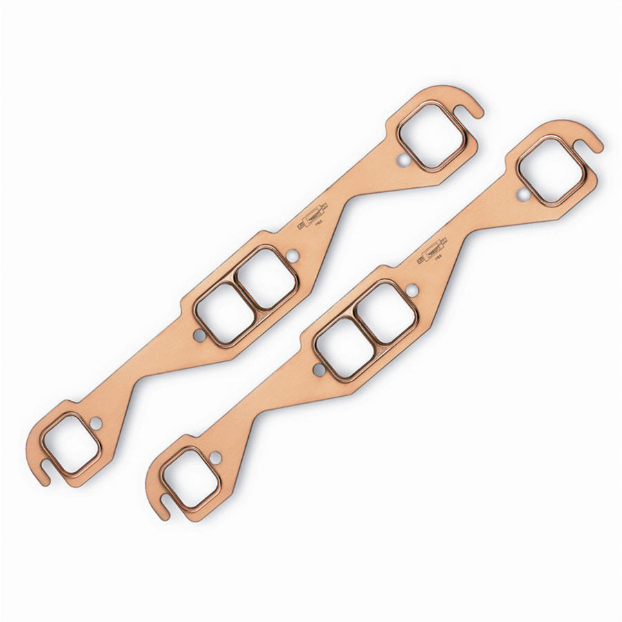MR. GASKET Copper Exhaust Header Gasket SBC 1.450 x 1.550 Inch Rectangle Port Pair