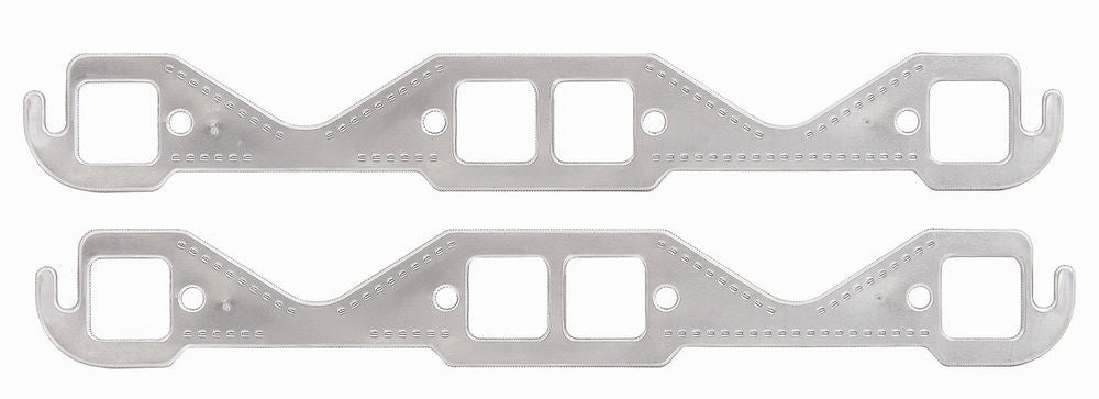 MR. GASKET 7401G Alum Small Block Chevy Exhaust Header Gasket Square Port, Multi-Layered Aluminum Pair