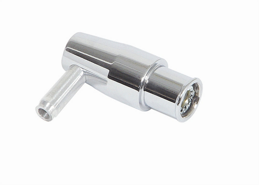 MR. GASKET 9150G Polished Aluminum PCV Breather 90 Degree with 3/8 Inch Hose Barb