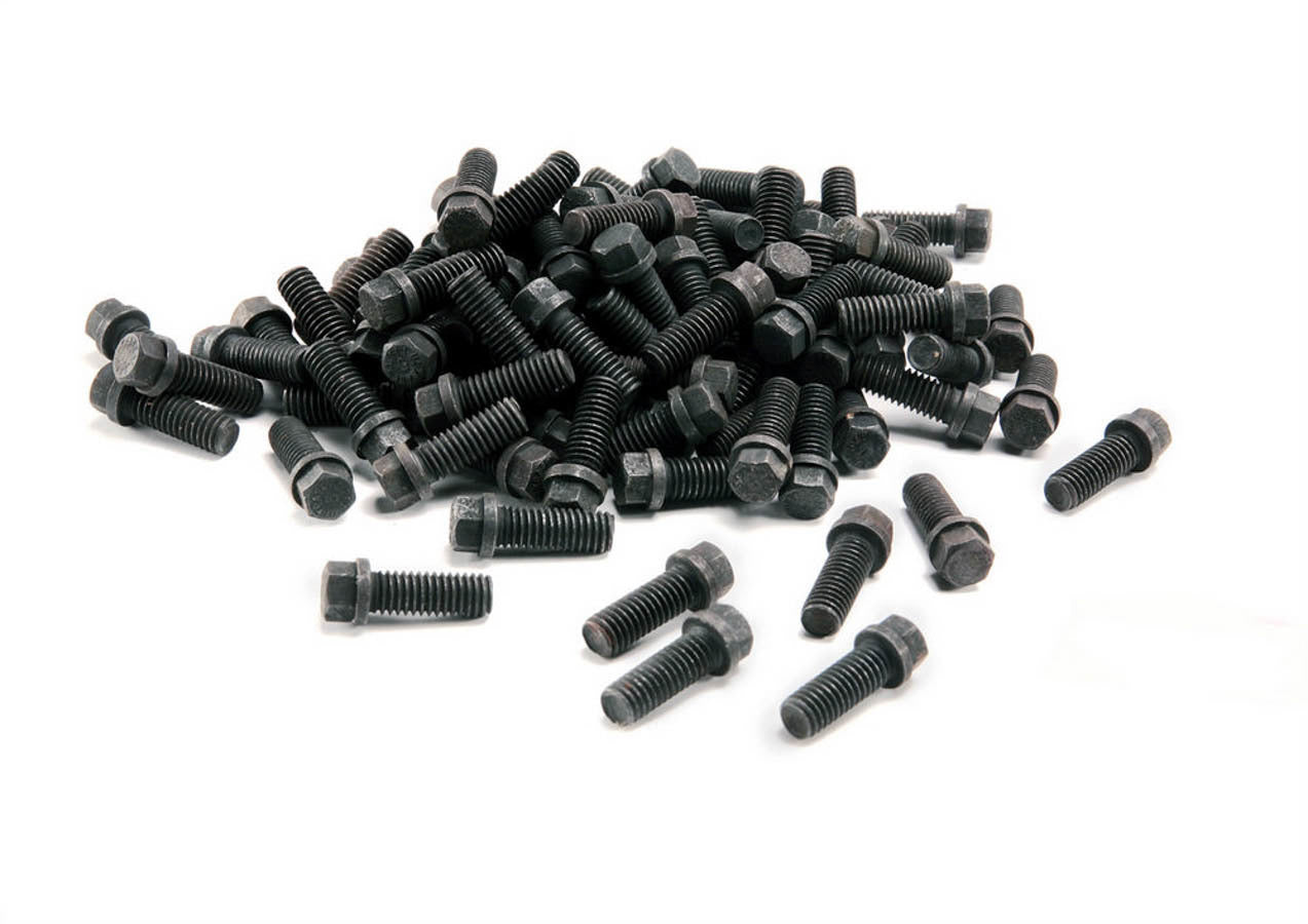 MR. GASKET 917A Header Bolt 3/8-16 Inch Thread, 1 Inch Length, Steel, Black Oxide, Set of 100