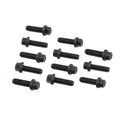 MR. GASKET Header Bolt Set GM LS1 8mm x 1.25 Thread, 25mm Length, Steel, Black Oxide Finish, Pack of 12