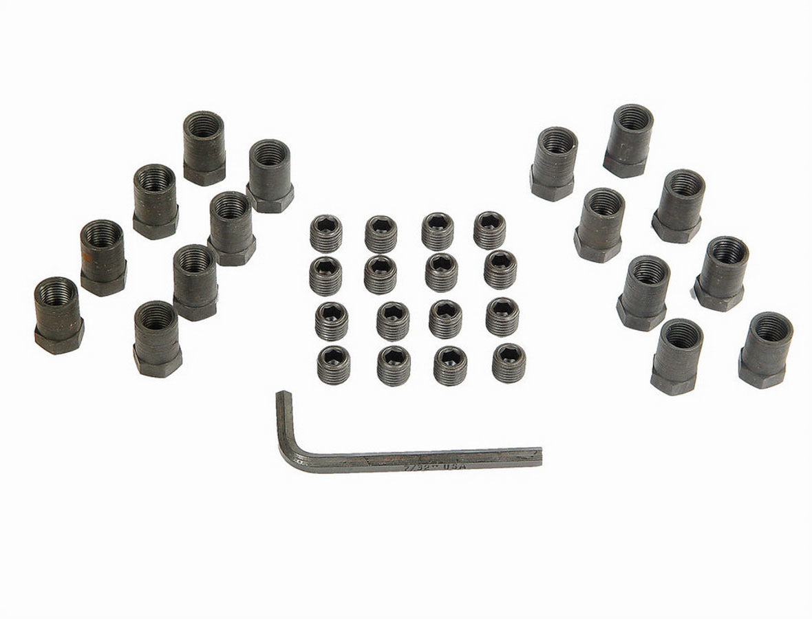 MR. GASKET 924G Aluminum Rocker Arm Nuts, 7/16-20 Thread, 0.544 Inch Shank Diameter, Black Oxide Finish, Set of 16