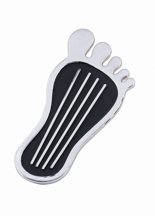 MR. GASKET 9645 Universal Gas Pedal Barefoot Design Steel Black Chrome Finish