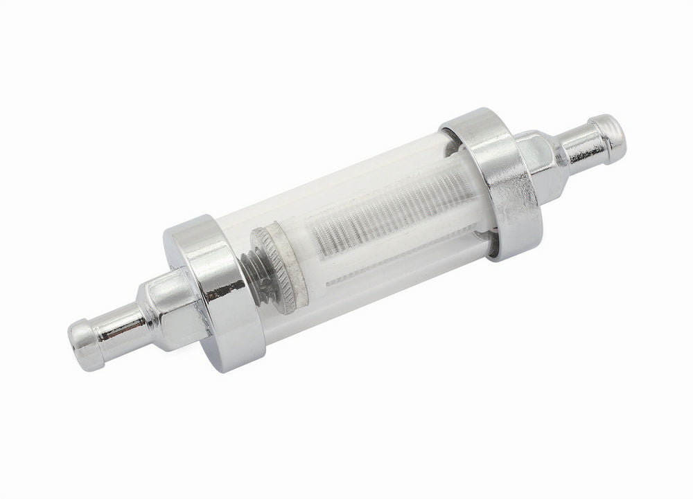 MR. GASKET 9747 5/16 Inch Clear View Fuel Filter with 100 Micron Synthetic Fiber Element