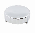 MR. GASKET 9776 Chrome Power Steering Cap Cover - Snap-On Plastic Design