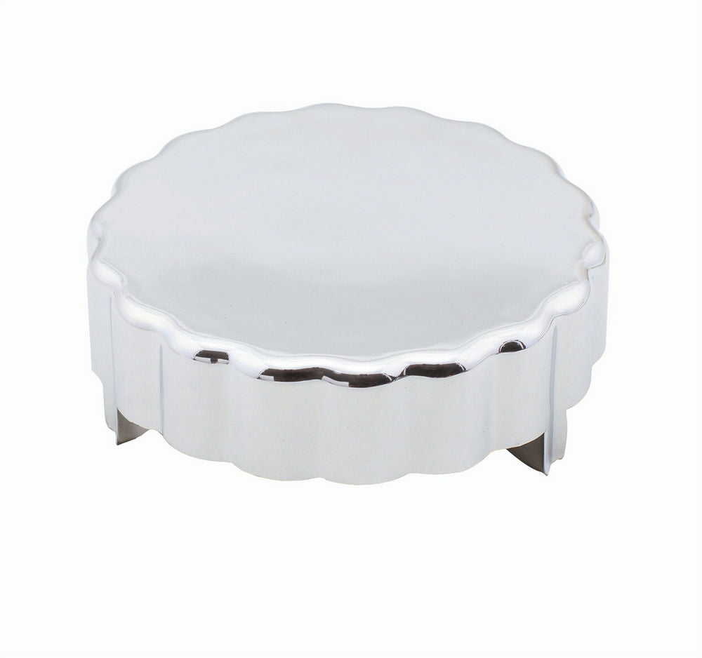 MR. GASKET 9776 Chrome Power Steering Cap Cover - Snap-On Plastic Design