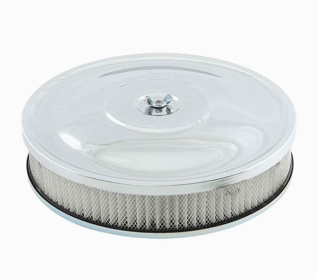 MR. GASKET 9798 10-Inch Custom Air Cleaner Assembly with Chrome Finish