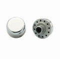 MR. GASKET 9810 Push-In Round Breather with 1-1/4 Inch Hole, Steel, Chrome Finish