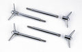 Mr. Gasket 9824 Chrome Y Wing Bolts Set of 4, 1/4-20 Thread, 4 Inches Long, Steel with Wing Head Finish