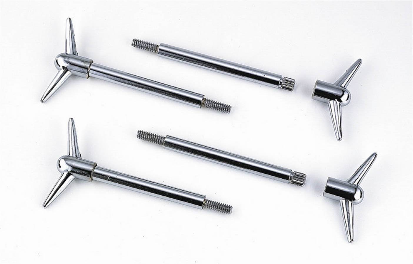 Mr. Gasket 9824 Chrome Y Wing Bolts Set of 4, 1/4-20 Thread, 4 Inches Long, Steel with Wing Head Finish