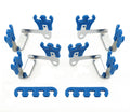 Mr. Gasket 9880 Deluxe Wire Loom Kit for Valve Cover Mount, 7-8 mm Spark Plug Wires, Blue Plastic Clip Style with Bracket