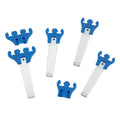 MR. GASKET 9881 Deluxe Spark Plug Wire Loom Kit for Valve Cover Mount, 7-8 mm, Blue Plastic, Clip Style, Includes Bracket