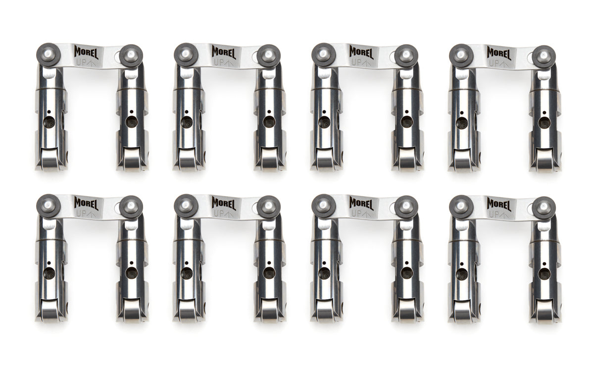 Morel Lifters BBC Mechanical Roller Lifter Set +.300 Overlap, 0.842 Inch Diameter, Link Bar Design