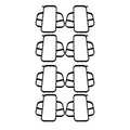 MSD Ignition 2710 Intake Manifold Gasket Set for GM LS-Series, Rectangular Port, Rubber, 8 Pieces