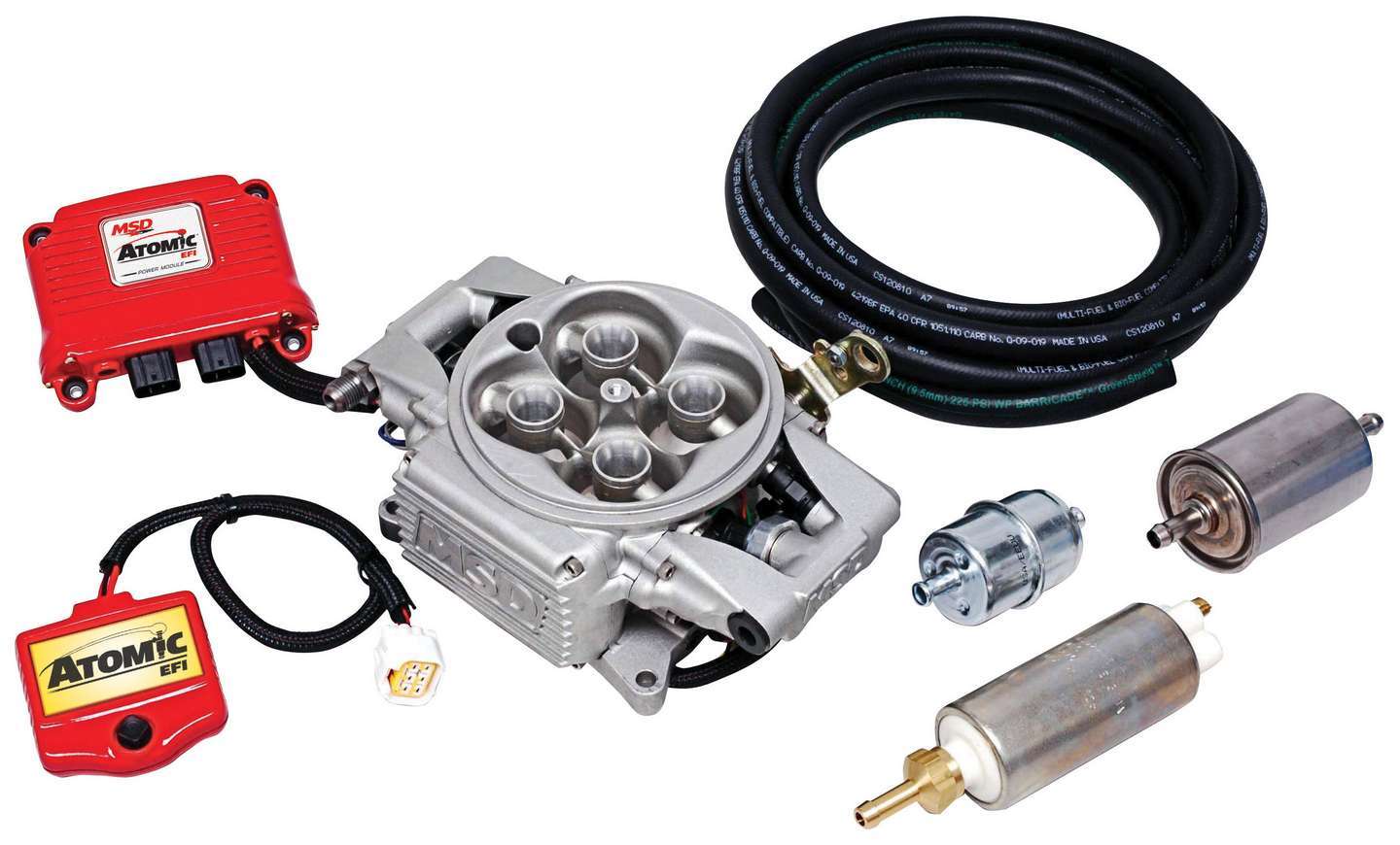 MSD Ignition Atomic EFI Master Kit with Fuel Pump and Throttle Body