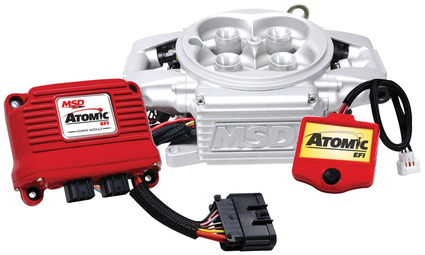 MSD Ignition Atomic EFI Basic Kit with Square Bore Throttle Body and 80 lb/hr Injectors