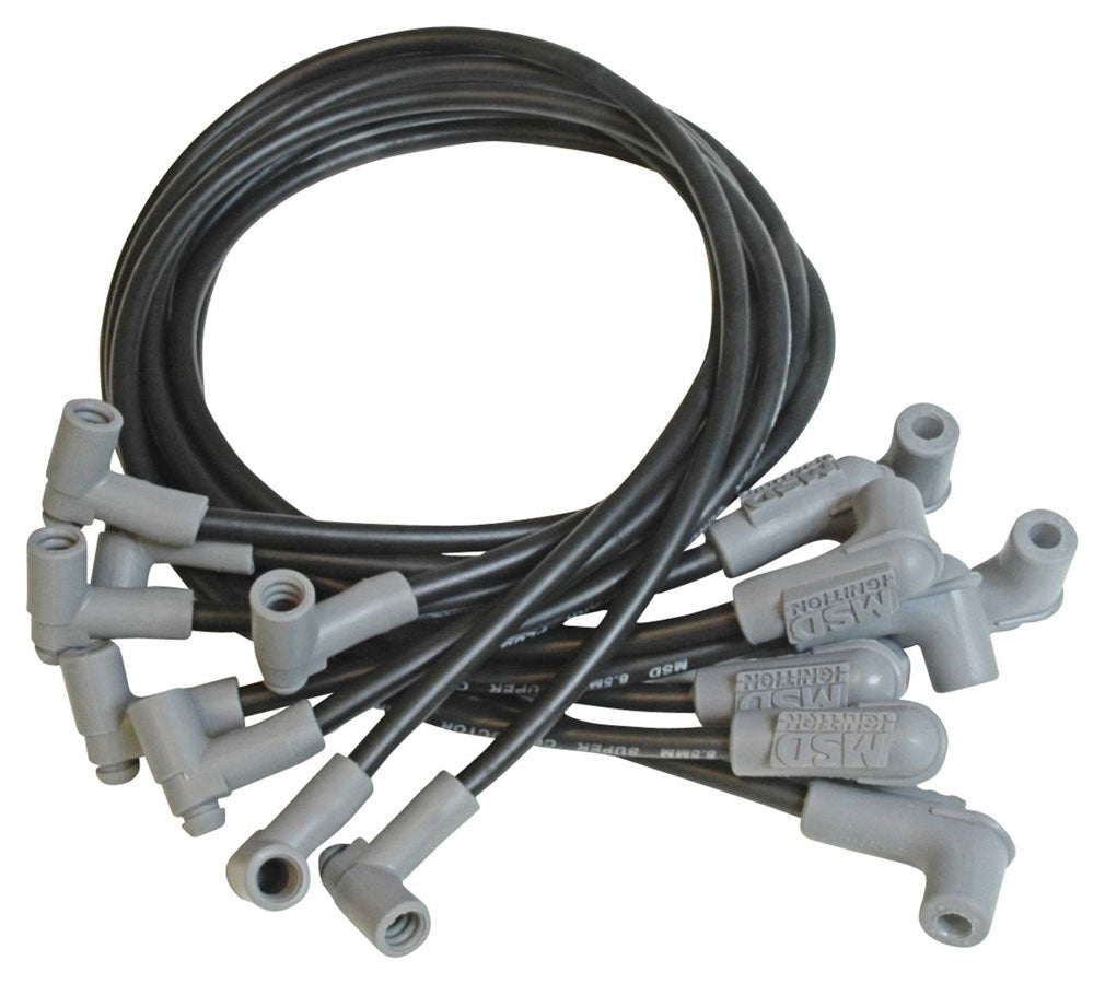 MSD Ignition 31293 8.5mm Spark Plug Wire Set with Spiral Core and Black Finish for Big Block Chevy