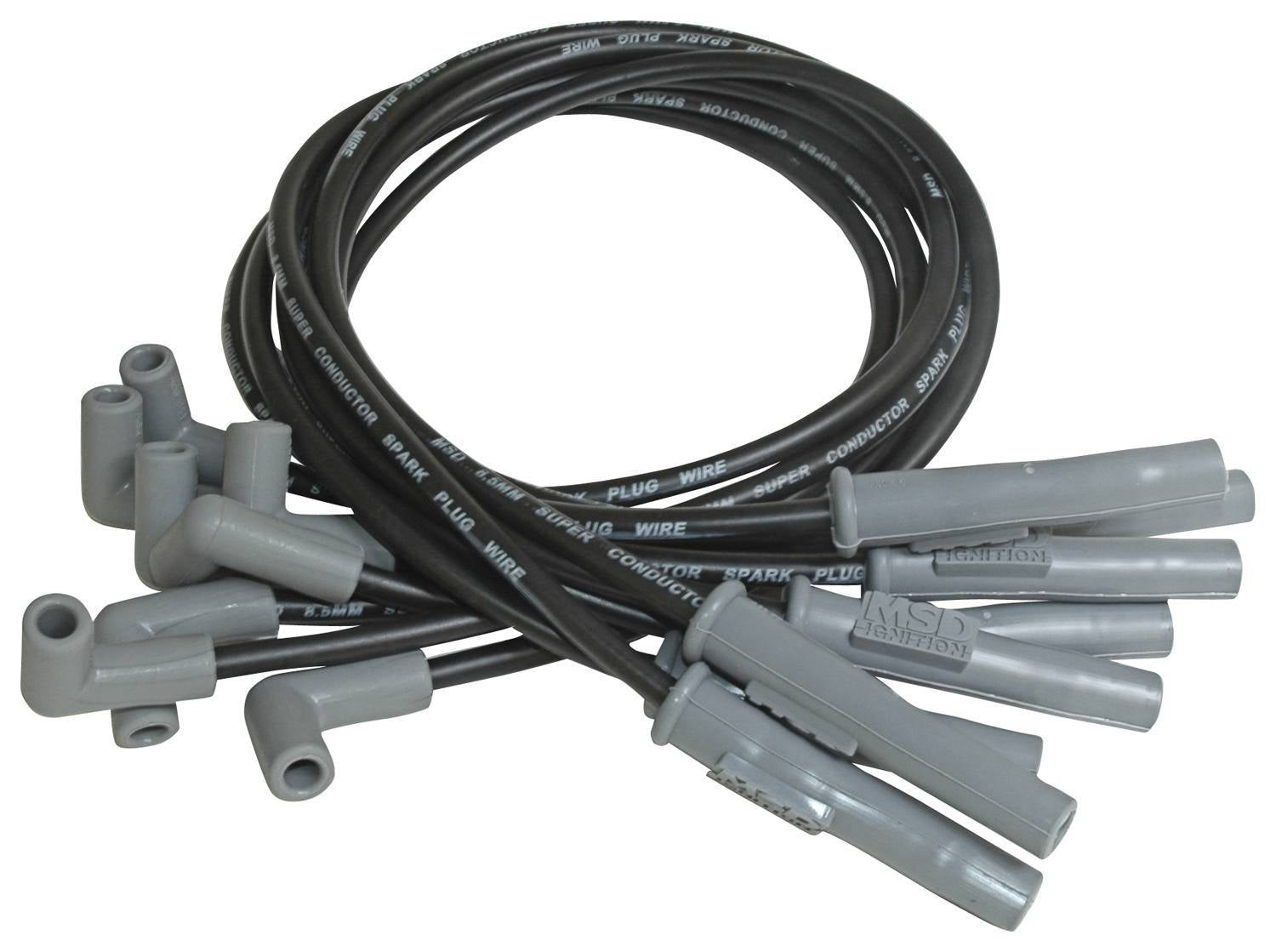 MSD Ignition 31323 8.5mm Spark Plug Wire Set with Spiral Core and HEI Style Terminals
