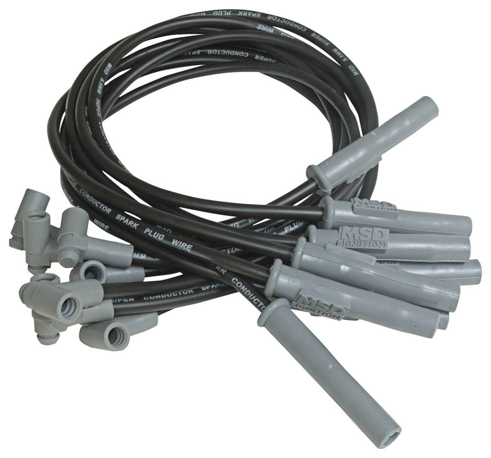 MSD Ignition 31363 8.5mm Spark Plug Wire Set with Spiral Core and HEI Style Terminals