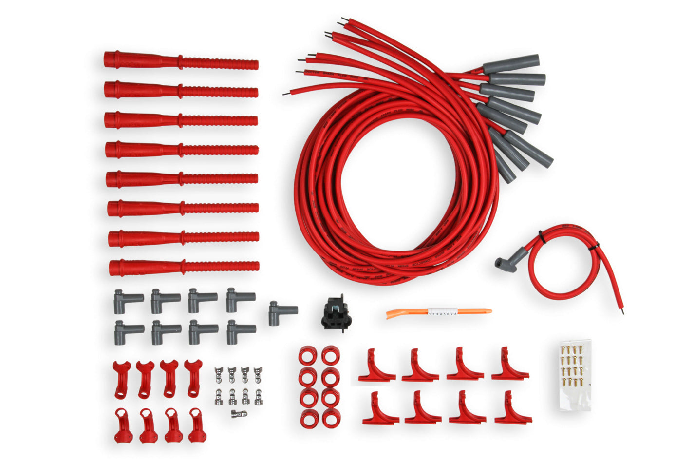 MSD Ignition 31529 8.5mm Spark Plug Wire Set with Spiral Core and Red Insulation