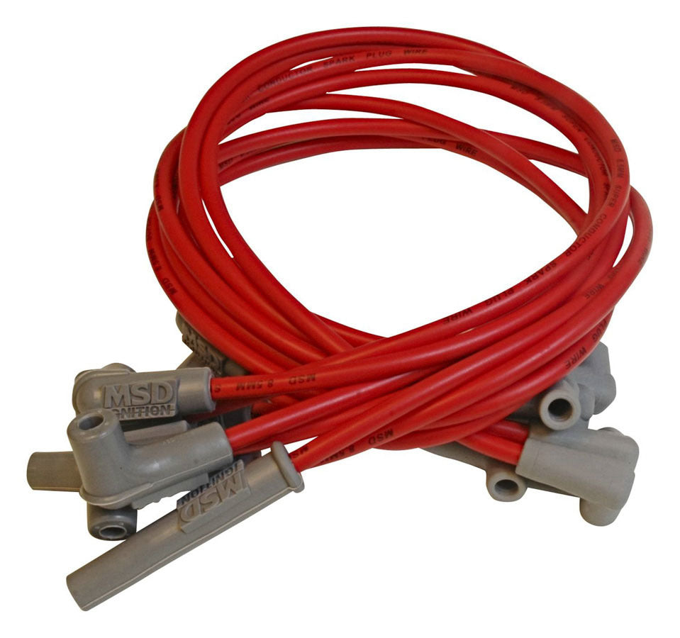 MSD Ignition 31649 8.5mm Super Conductor Spark Plug Wire Set for GM V6 Engines