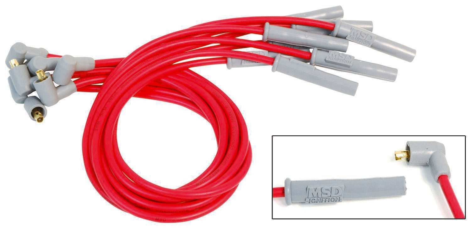 MSD Ignition 31949 8.5mm Super Conductor Spark Plug Wire Set for Toyota 4-Cylinder Engines