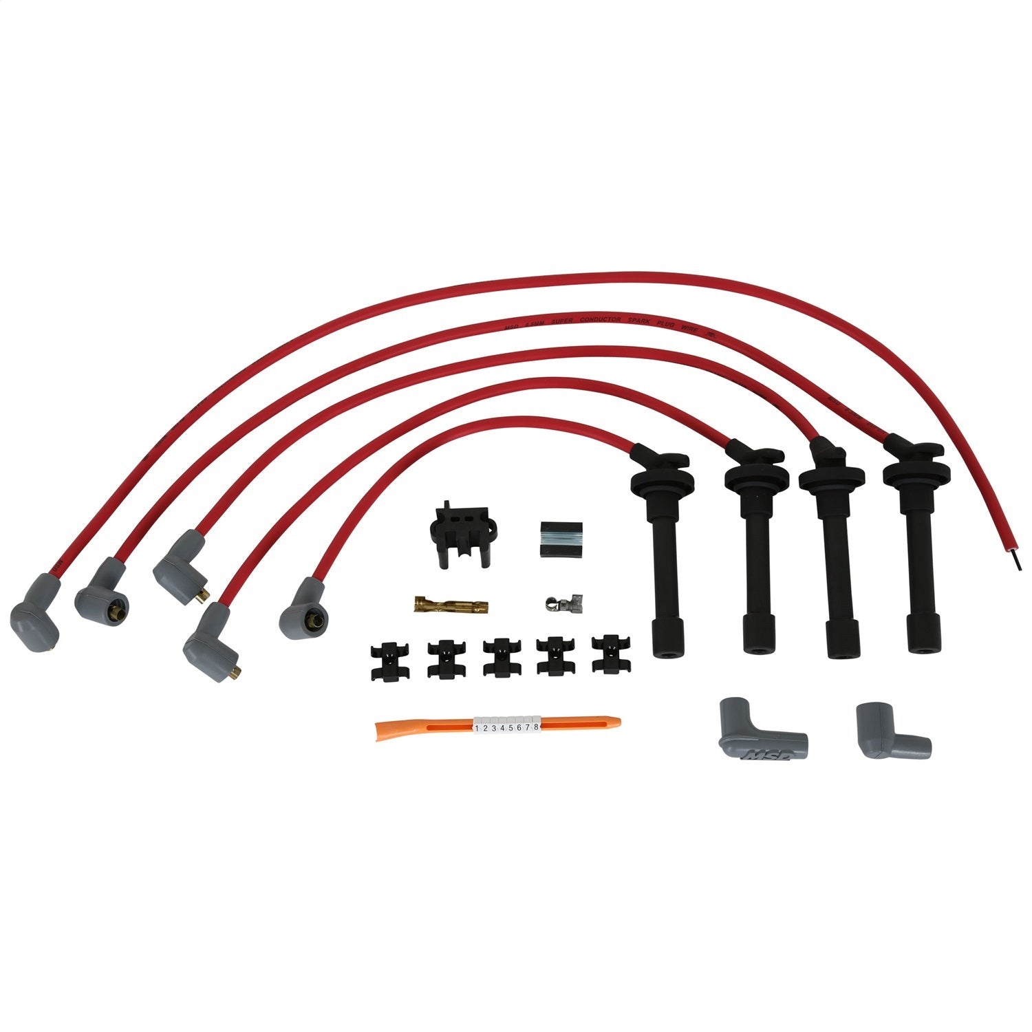 MSD Ignition 32349 8.5mm Super Conductor Spark Plug Wire Set for Honda B-Series