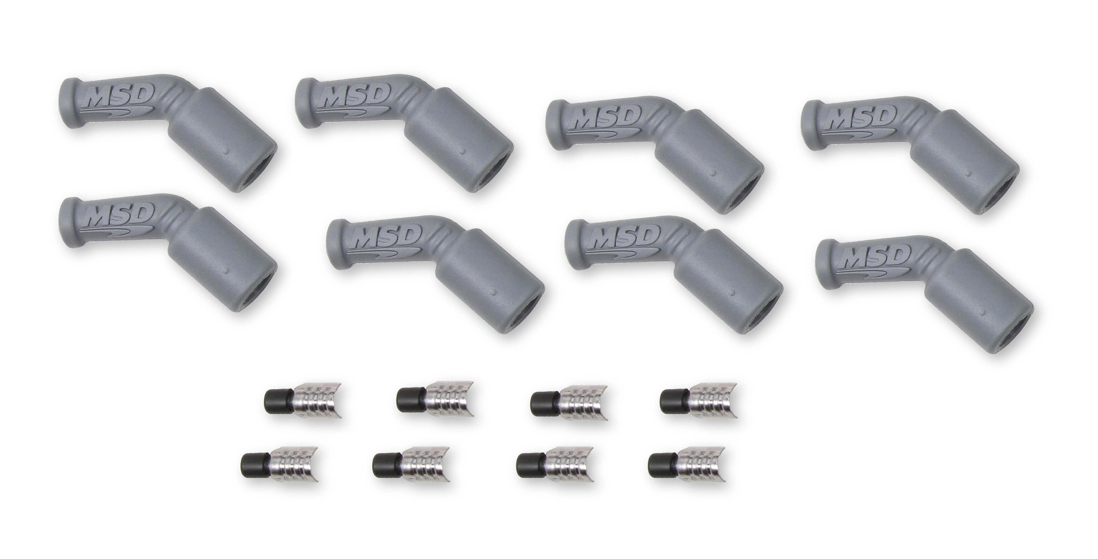 MSD Ignition 33048 LS1 45 Degree Boot and Terminal Kit for GM LS-Series Engines, Set of 8