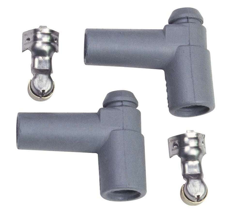 MSD Ignition 3320 HEI 90 Degree Distributor and Coil Boot Kit, Gray, 8.5 mm Pair