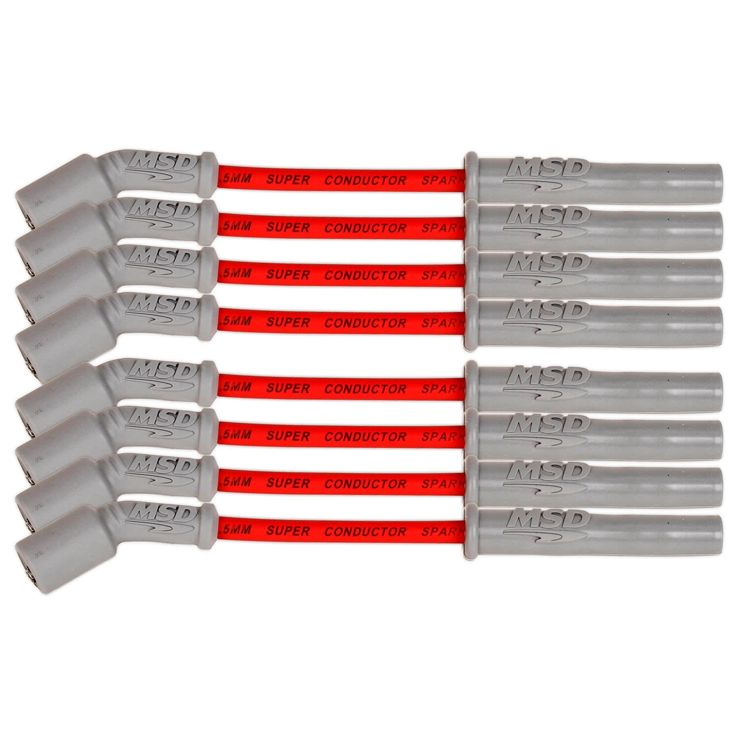 MSD Ignition 33829 Spark Plug Wire Set for GM LT1 2014 and Up, 8.5 mm Super Conductor Spiral Core with Factory Style Boots