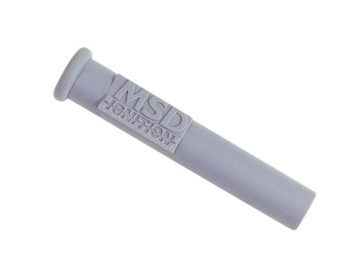MSD Ignition 34565 Multi-Angle Spark Plug Wire Boots Set of 100, 8-8.5 mm, Silicone, Gray, Straight Design