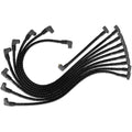 MSD Ignition 35591 Spark Plug Wire Set for Small Block Chevy, 8.5 mm, Sleeved Black, Spiral Core, HEI Style, 90 Degree Boots